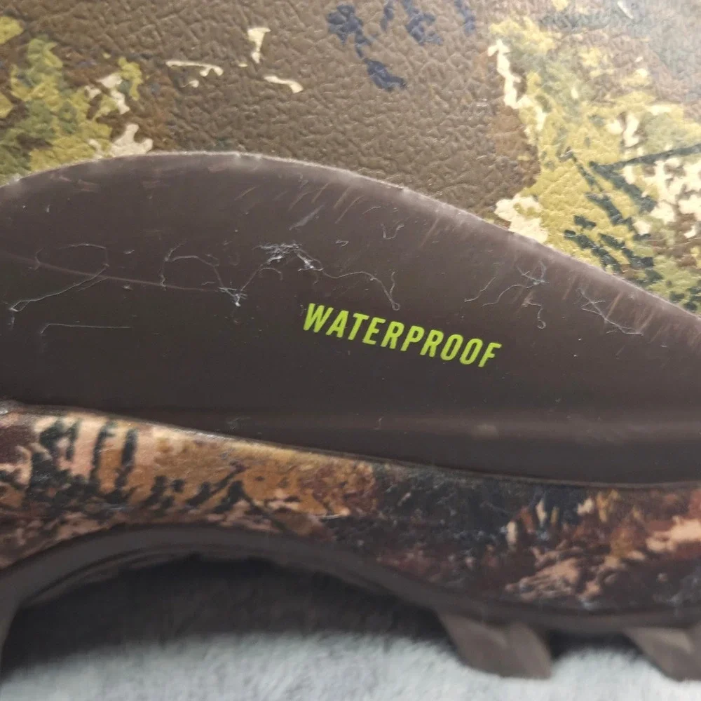 Western Chief Mens Camo Waterproof Garden Shoes Size 8 Brown Rubber Neoprene